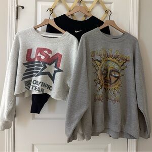 UO, Nike, Abercrombie 3 Sweatshirt Bundle